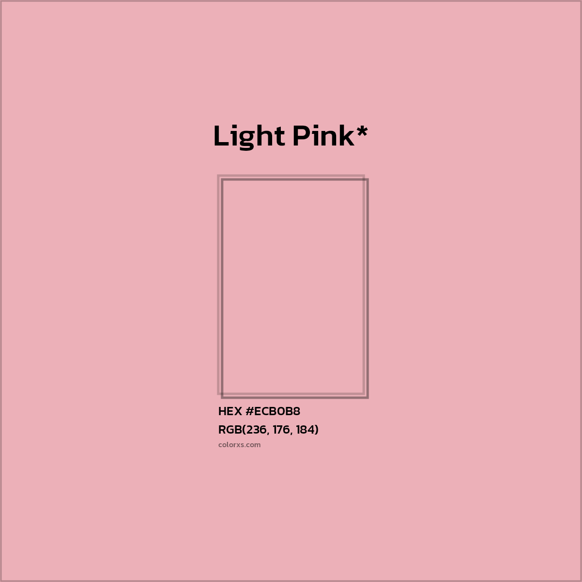 HEX #ECB0B8 Color Name, Color Code, Palettes, Similar Paints, Images