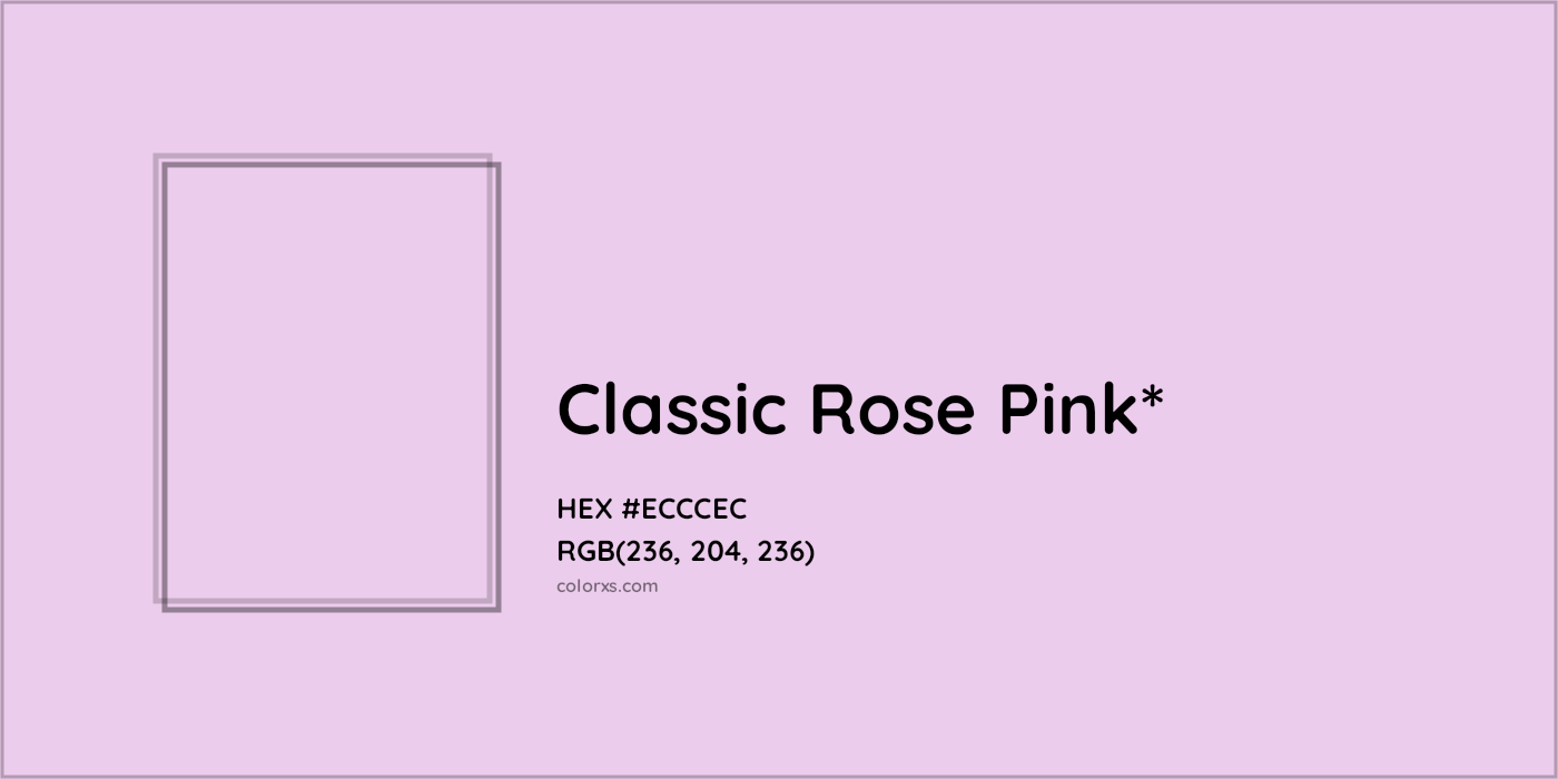 HEX #ECCCEC Color Name, Color Code, Palettes, Similar Paints, Images