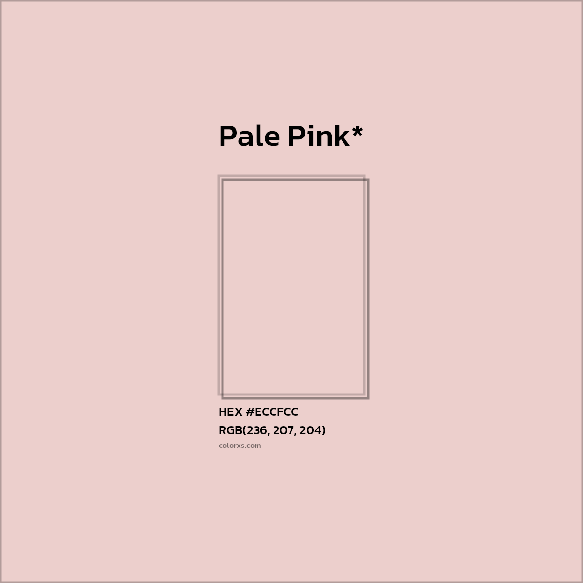 HEX #ECCFCC Color Name, Color Code, Palettes, Similar Paints, Images