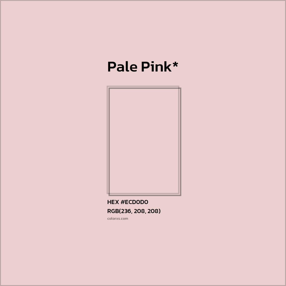 HEX #ECD0D0 Color Name, Color Code, Palettes, Similar Paints, Images