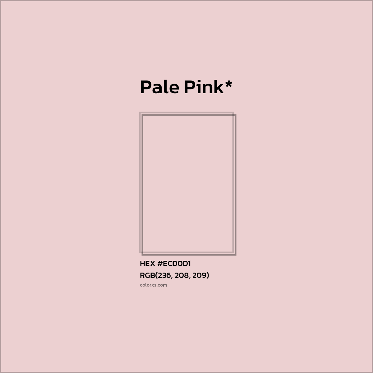 HEX #ECD0D1 Color Name, Color Code, Palettes, Similar Paints, Images