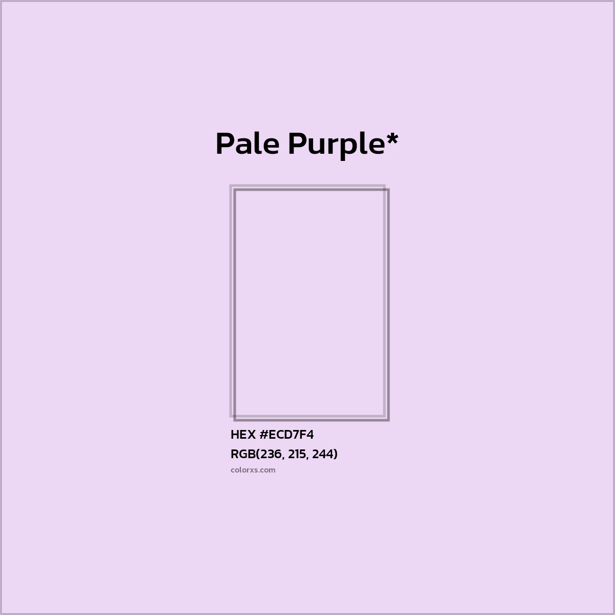 HEX #ECD7F4 Color Name, Color Code, Palettes, Similar Paints, Images