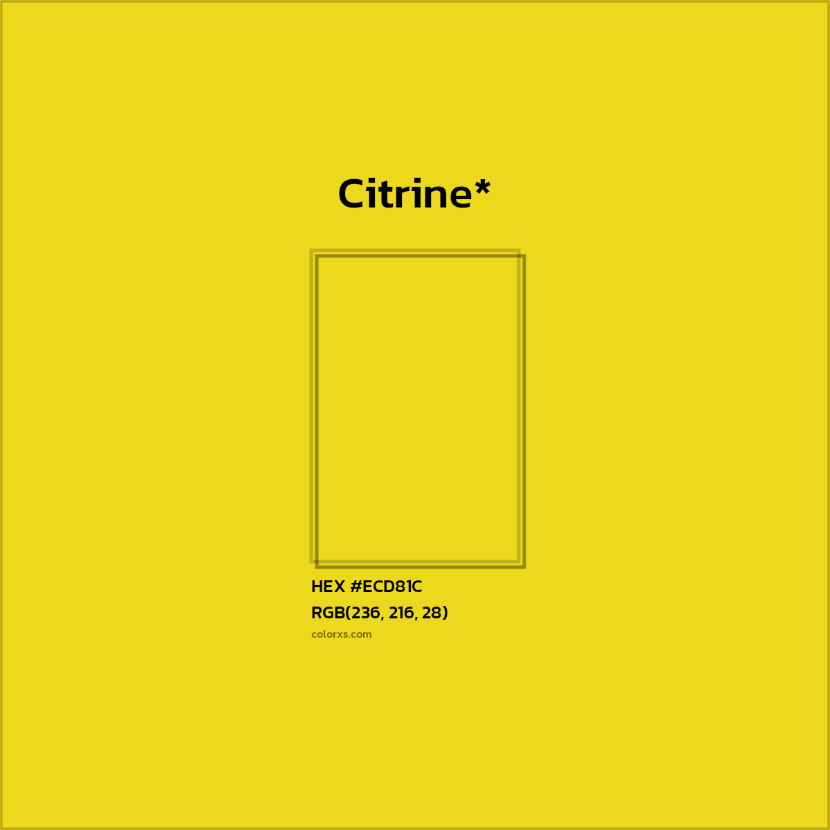 HEX #ECD81C Color Name, Color Code, Palettes, Similar Paints, Images
