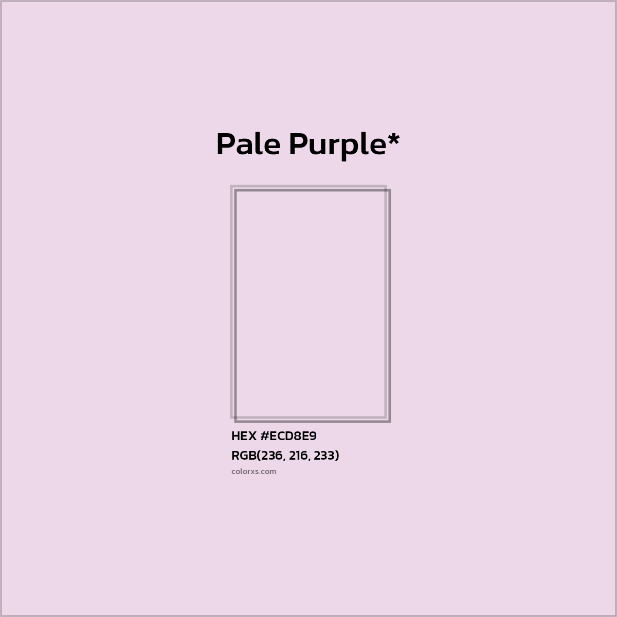 HEX #ECD8E9 Color Name, Color Code, Palettes, Similar Paints, Images