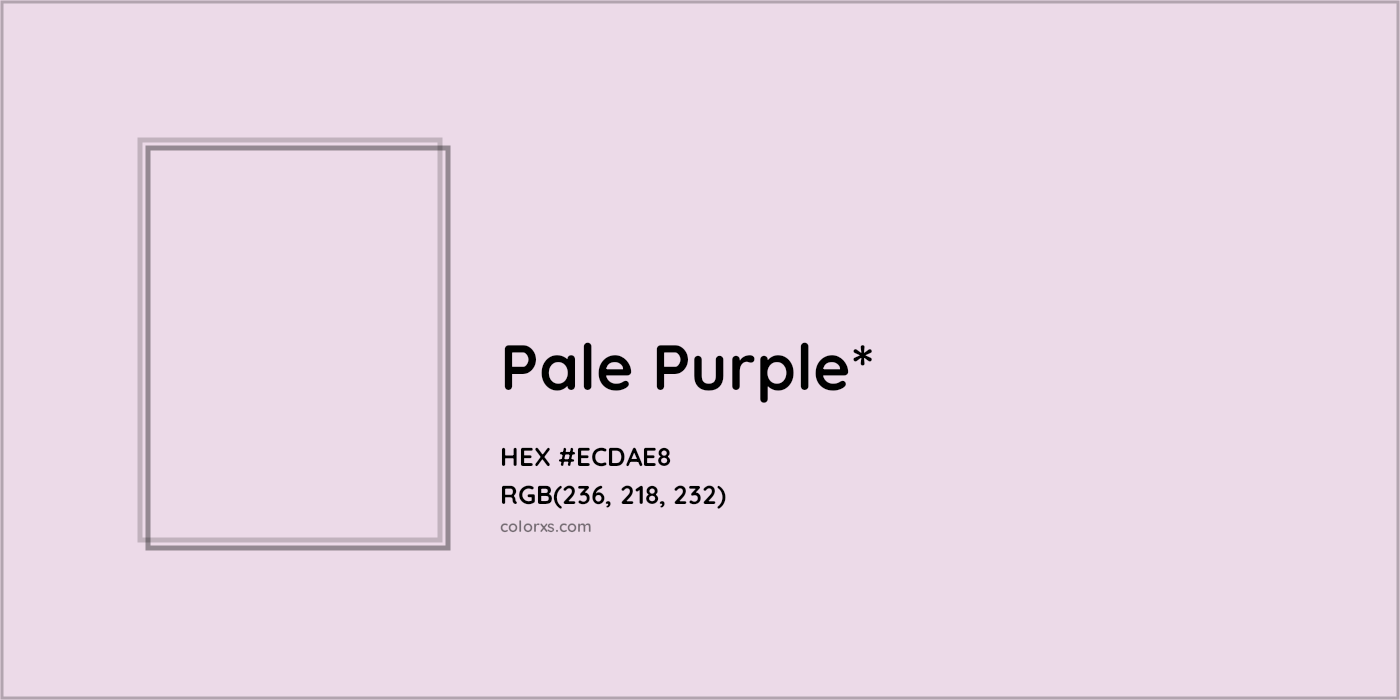 HEX #ECDAE8 Color Name, Color Code, Palettes, Similar Paints, Images