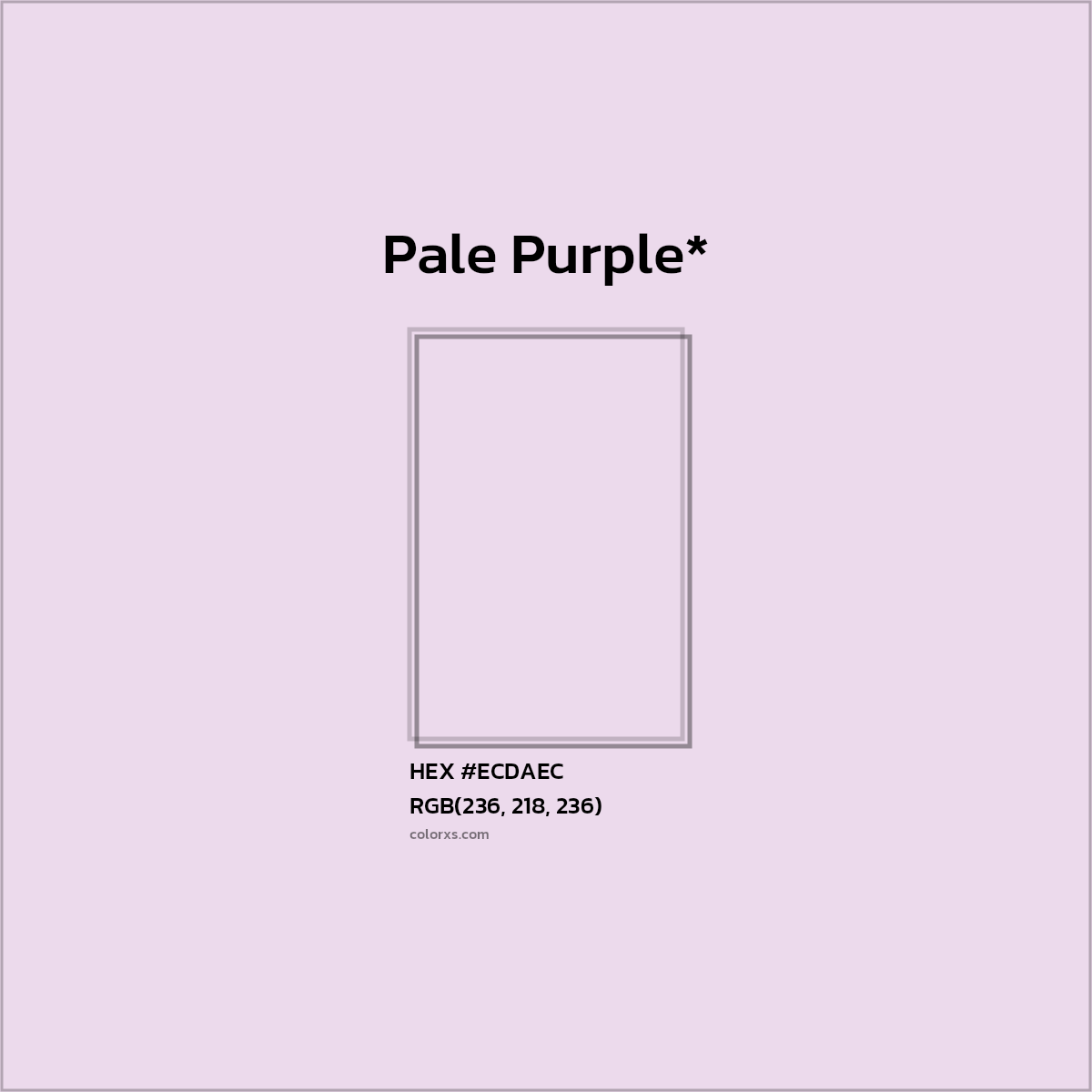 HEX #ECDAEC Color Name, Color Code, Palettes, Similar Paints, Images