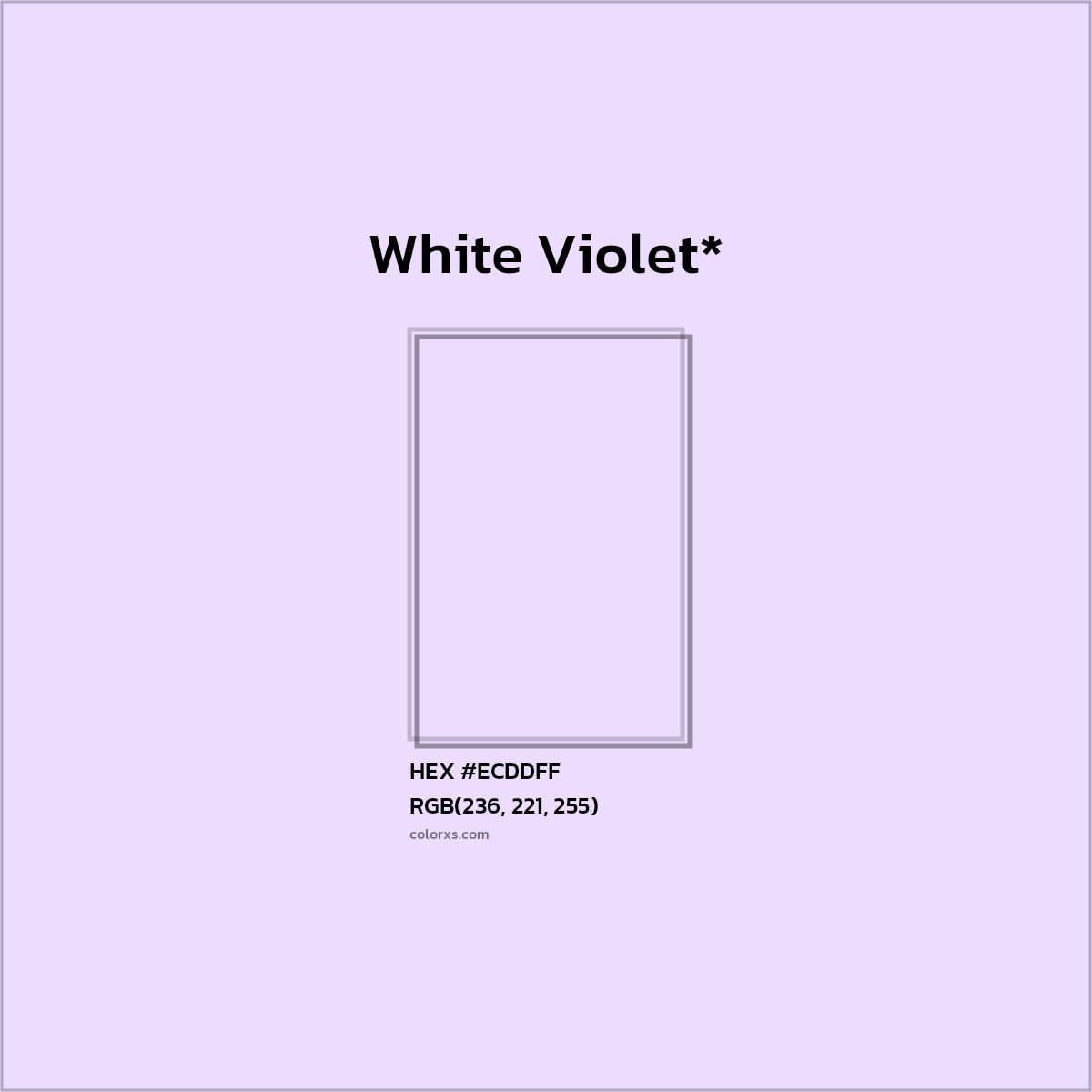 HEX #ECDDFF Color Name, Color Code, Palettes, Similar Paints, Images