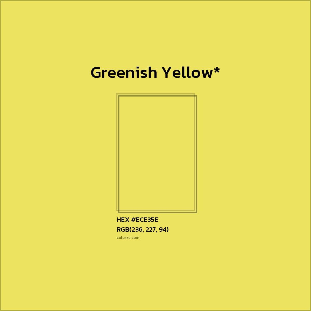 HEX #ECE35E Color Name, Color Code, Palettes, Similar Paints, Images