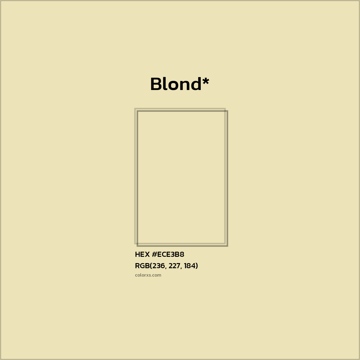 HEX #ECE3B8 Color Name, Color Code, Palettes, Similar Paints, Images