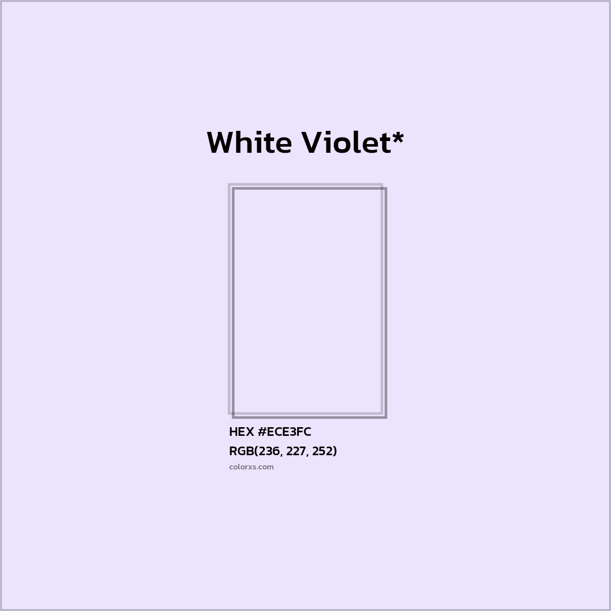 HEX #ECE3FC Color Name, Color Code, Palettes, Similar Paints, Images