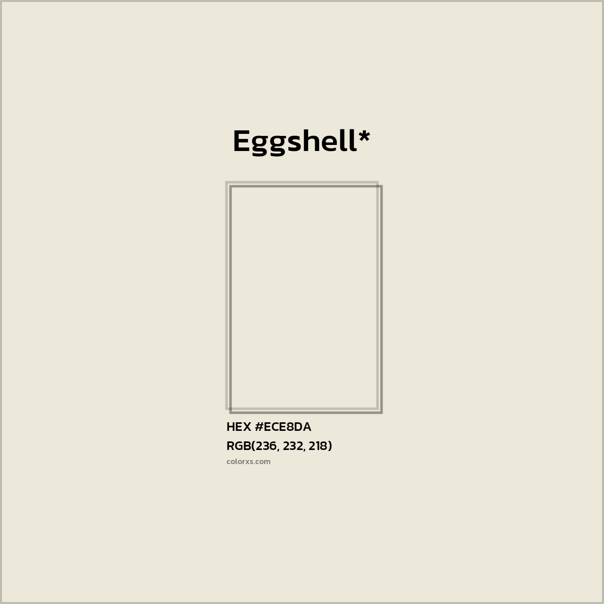 HEX #ECE8DA Color Name, Color Code, Palettes, Similar Paints, Images