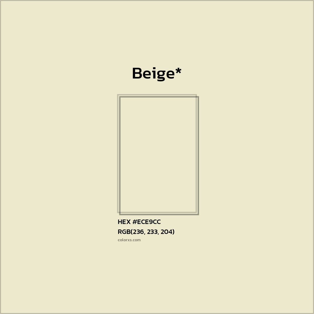 HEX #ECE9CC Color Name, Color Code, Palettes, Similar Paints, Images