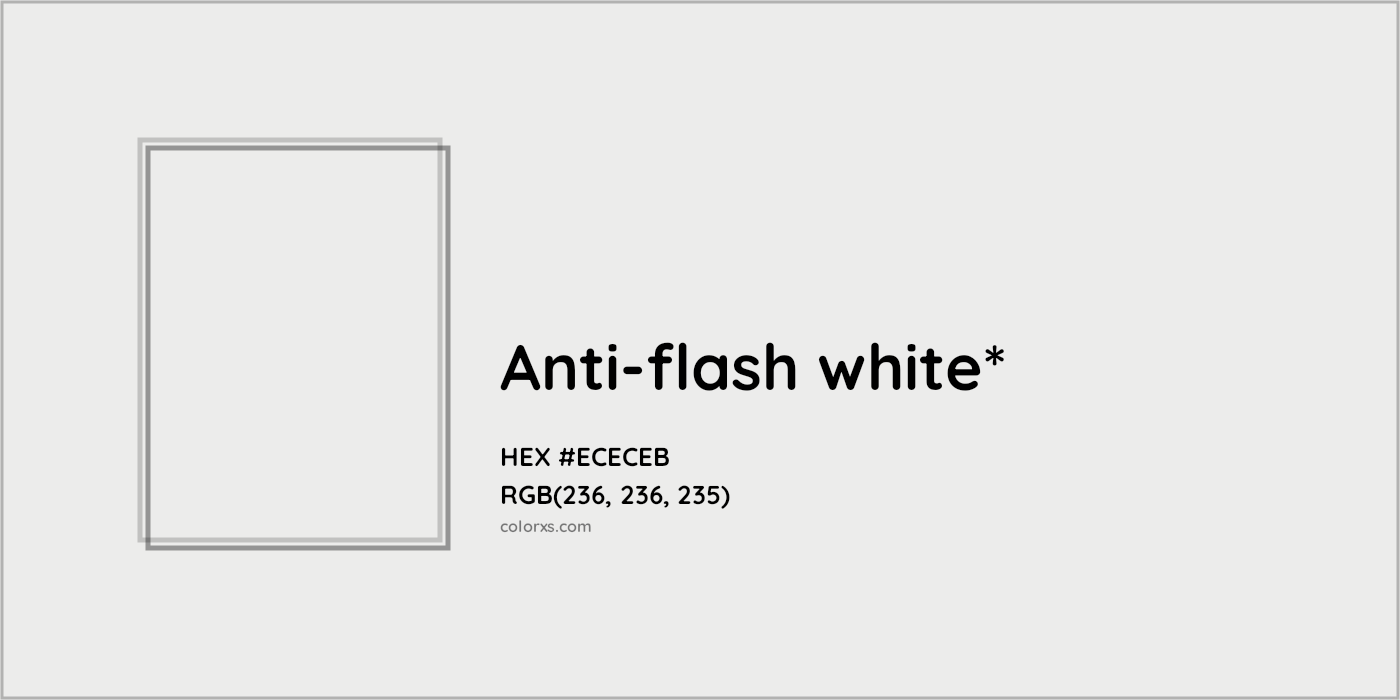 HEX #ECECEB Color Name, Color Code, Palettes, Similar Paints, Images