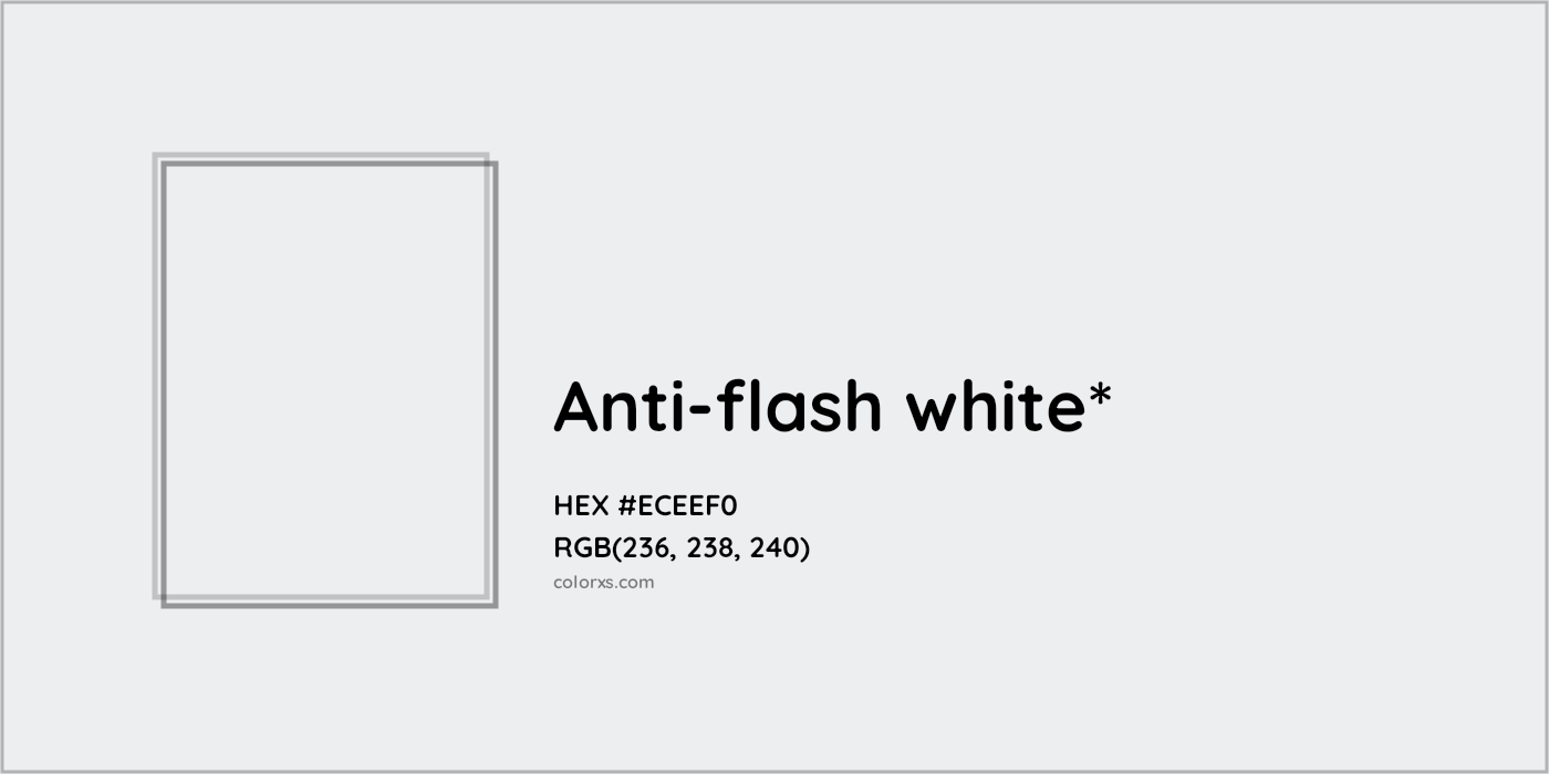 HEX #ECEEF0 Color Name, Color Code, Palettes, Similar Paints, Images