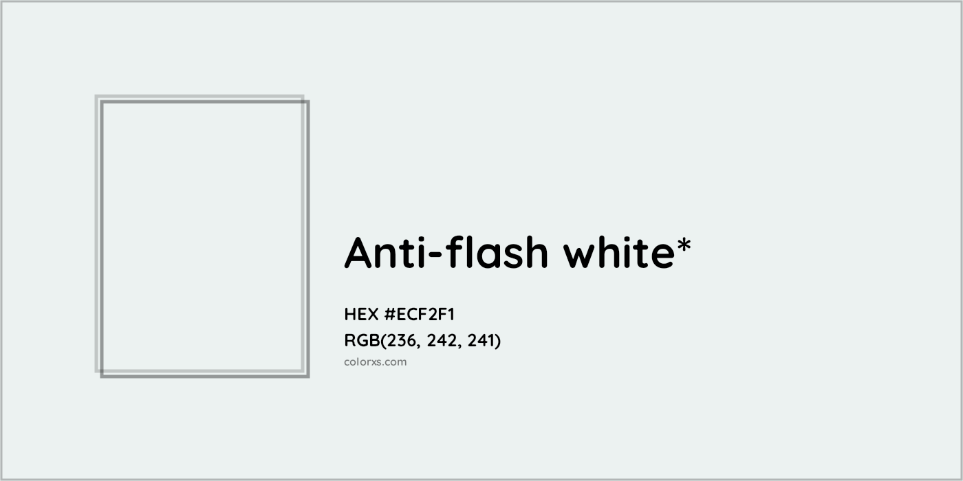 HEX #ECF2F1 Color Name, Color Code, Palettes, Similar Paints, Images