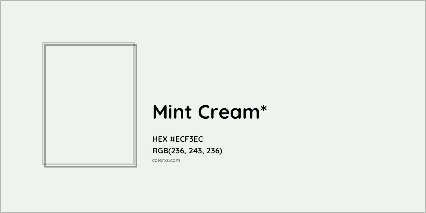 HEX #ECF3EC Color Name, Color Code, Palettes, Similar Paints, Images