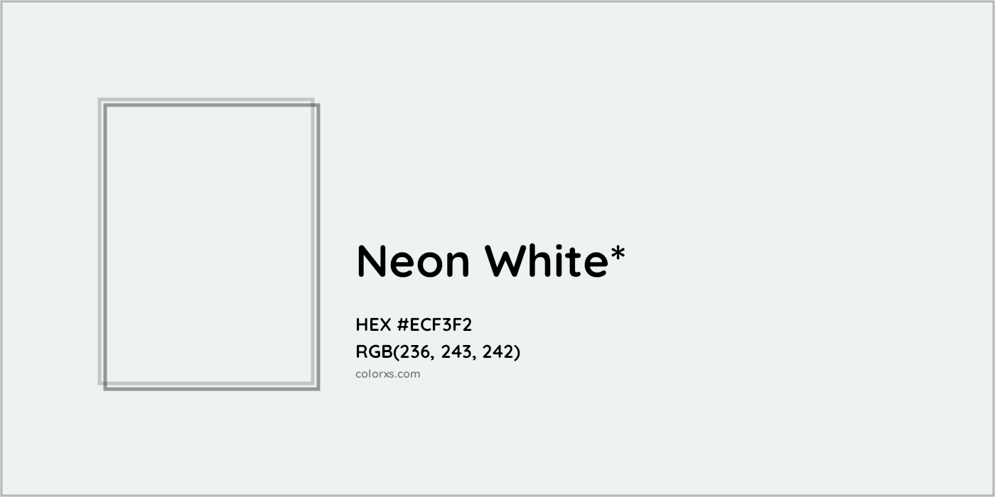HEX #ECF3F2 Color Name, Color Code, Palettes, Similar Paints, Images