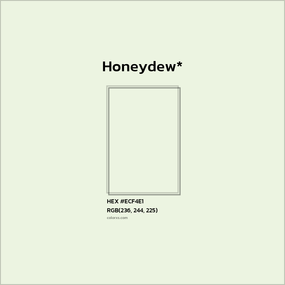 HEX #ECF4E1 Color Name, Color Code, Palettes, Similar Paints, Images
