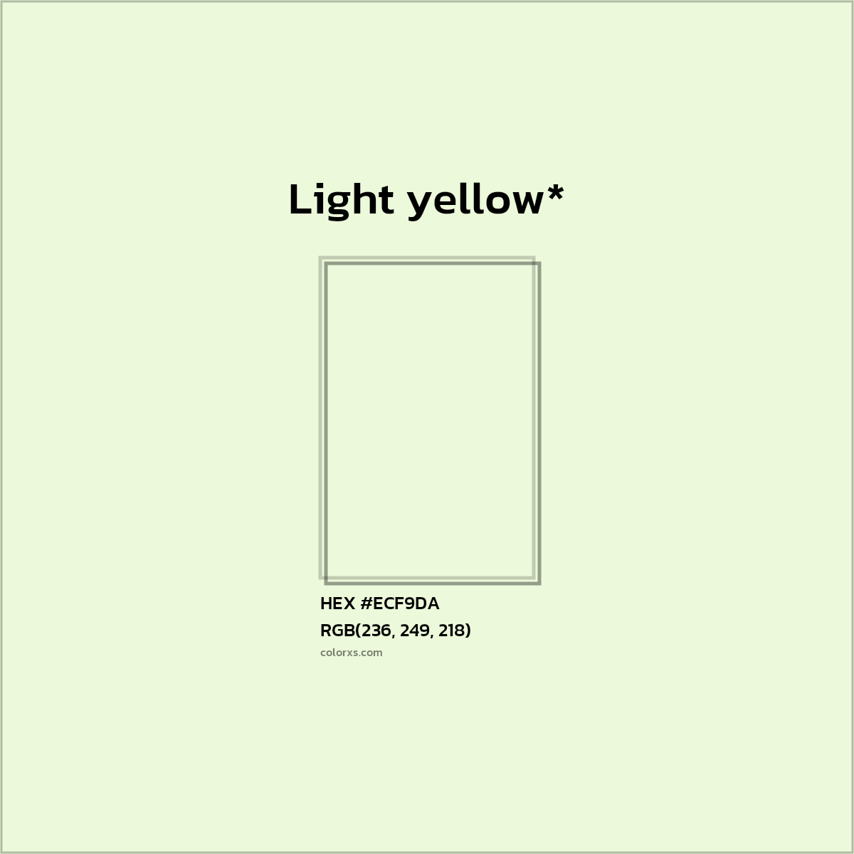 HEX #ECF9DA Color Name, Color Code, Palettes, Similar Paints, Images