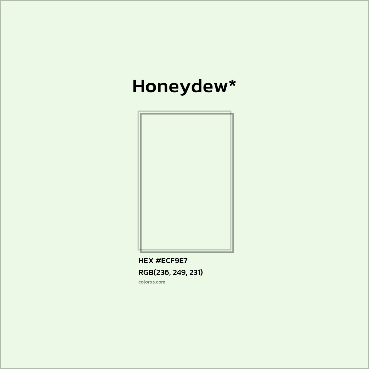 HEX #ECF9E7 Color Name, Color Code, Palettes, Similar Paints, Images
