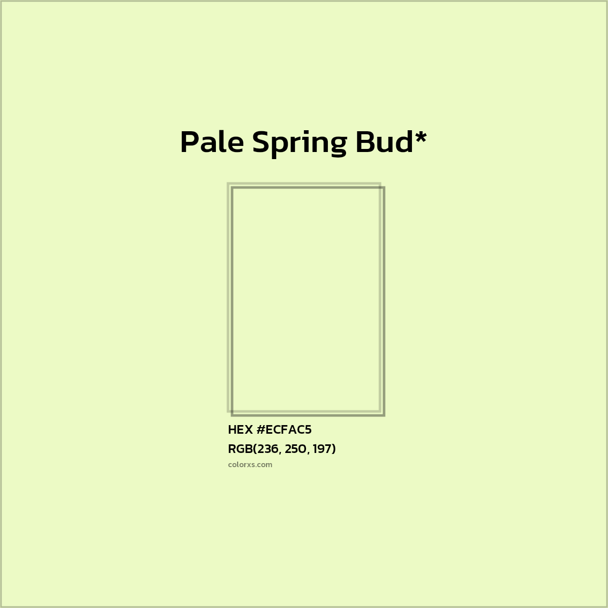 HEX #ECFAC5 Color Name, Color Code, Palettes, Similar Paints, Images