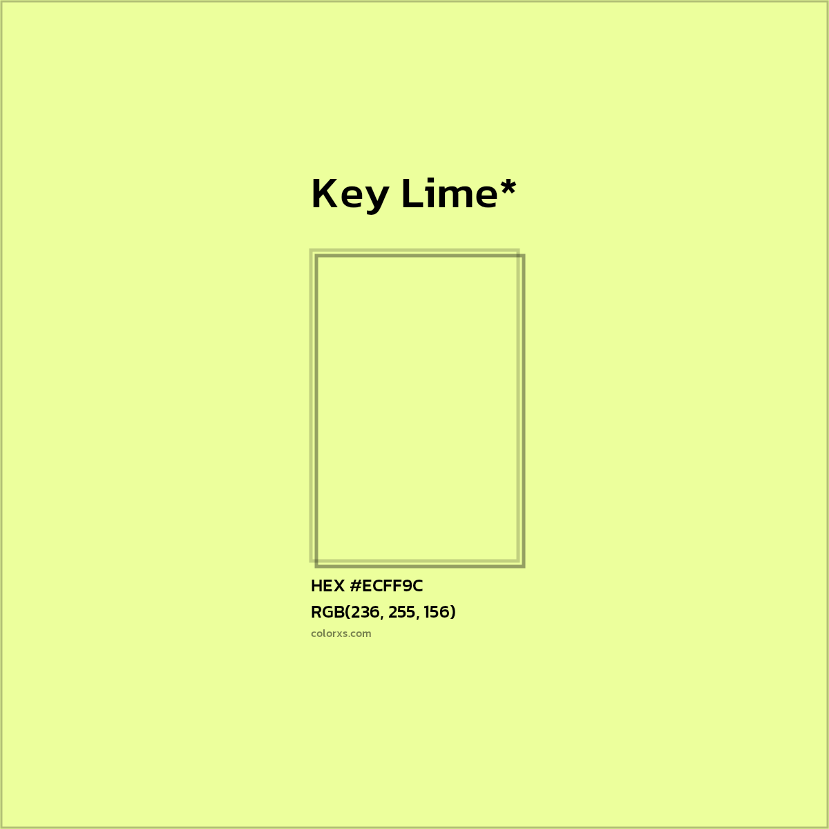 HEX #ECFF9C Color Name, Color Code, Palettes, Similar Paints, Images