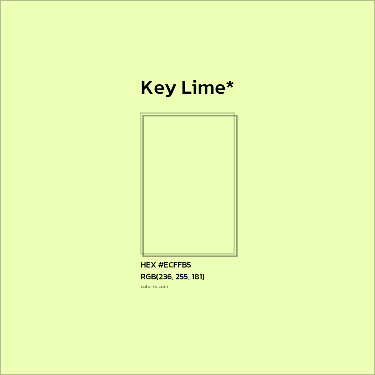HEX #ECFFB5 Color Name, Color Code, Palettes, Similar Paints, Images