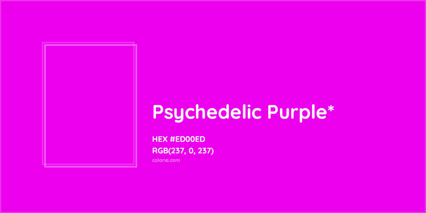 HEX #ED00ED Color Name, Color Code, Palettes, Similar Paints, Images