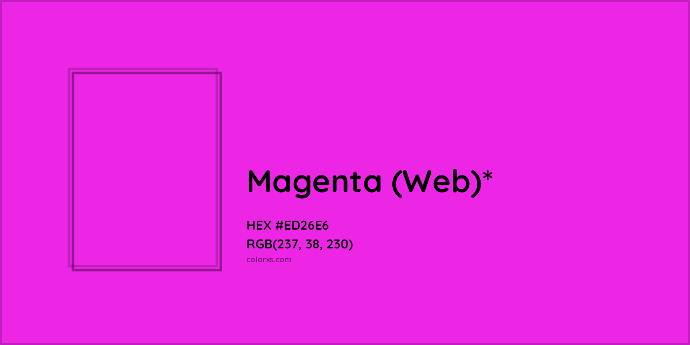 HEX #ED26E6 Color Name, Color Code, Palettes, Similar Paints, Images