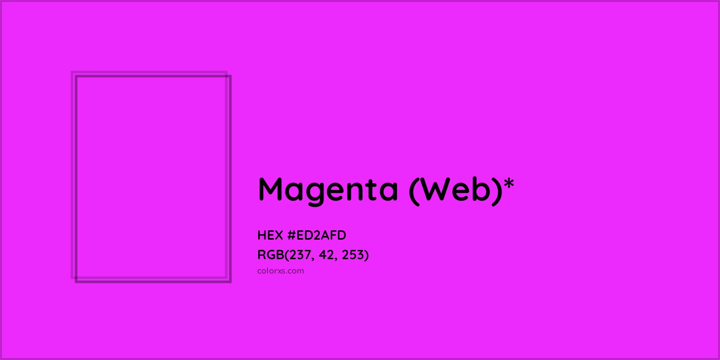 HEX #ED2AFD Color Name, Color Code, Palettes, Similar Paints, Images