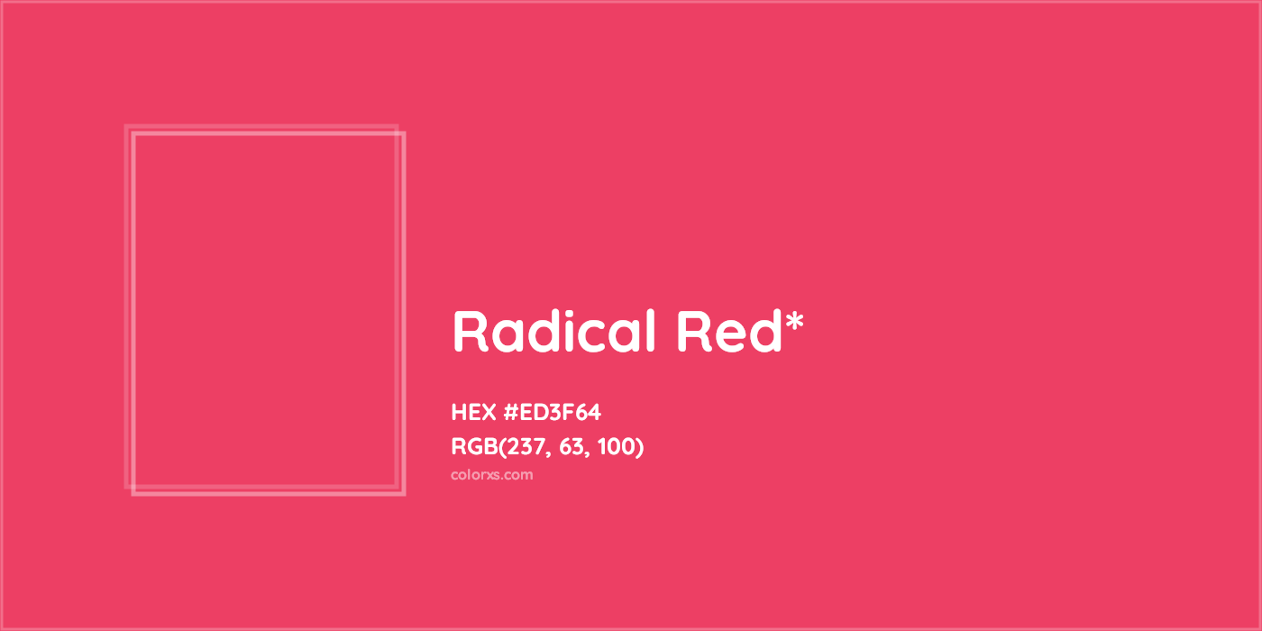 HEX #ED3F64 Color Name, Color Code, Palettes, Similar Paints, Images