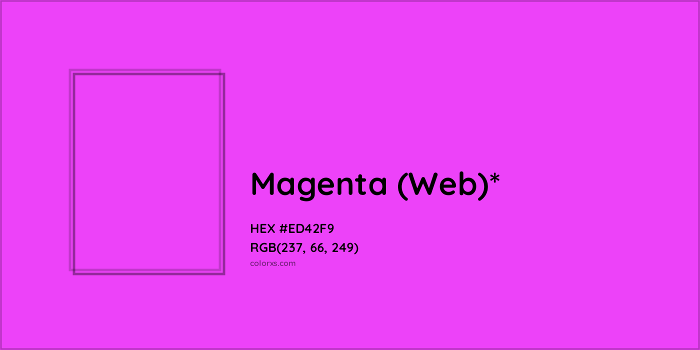 HEX #ED42F9 Color Name, Color Code, Palettes, Similar Paints, Images