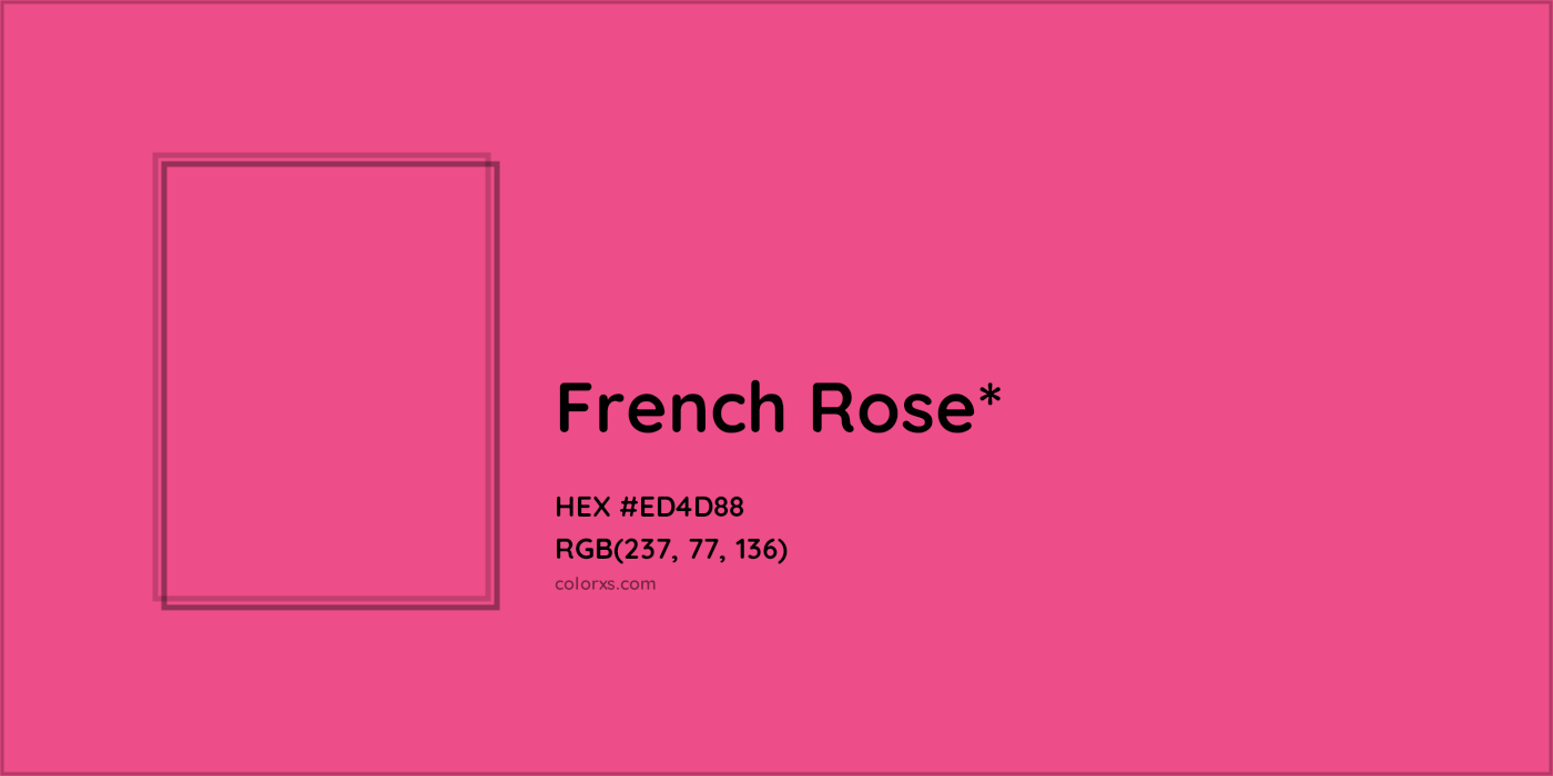 HEX #ED4D88 Color Name, Color Code, Palettes, Similar Paints, Images
