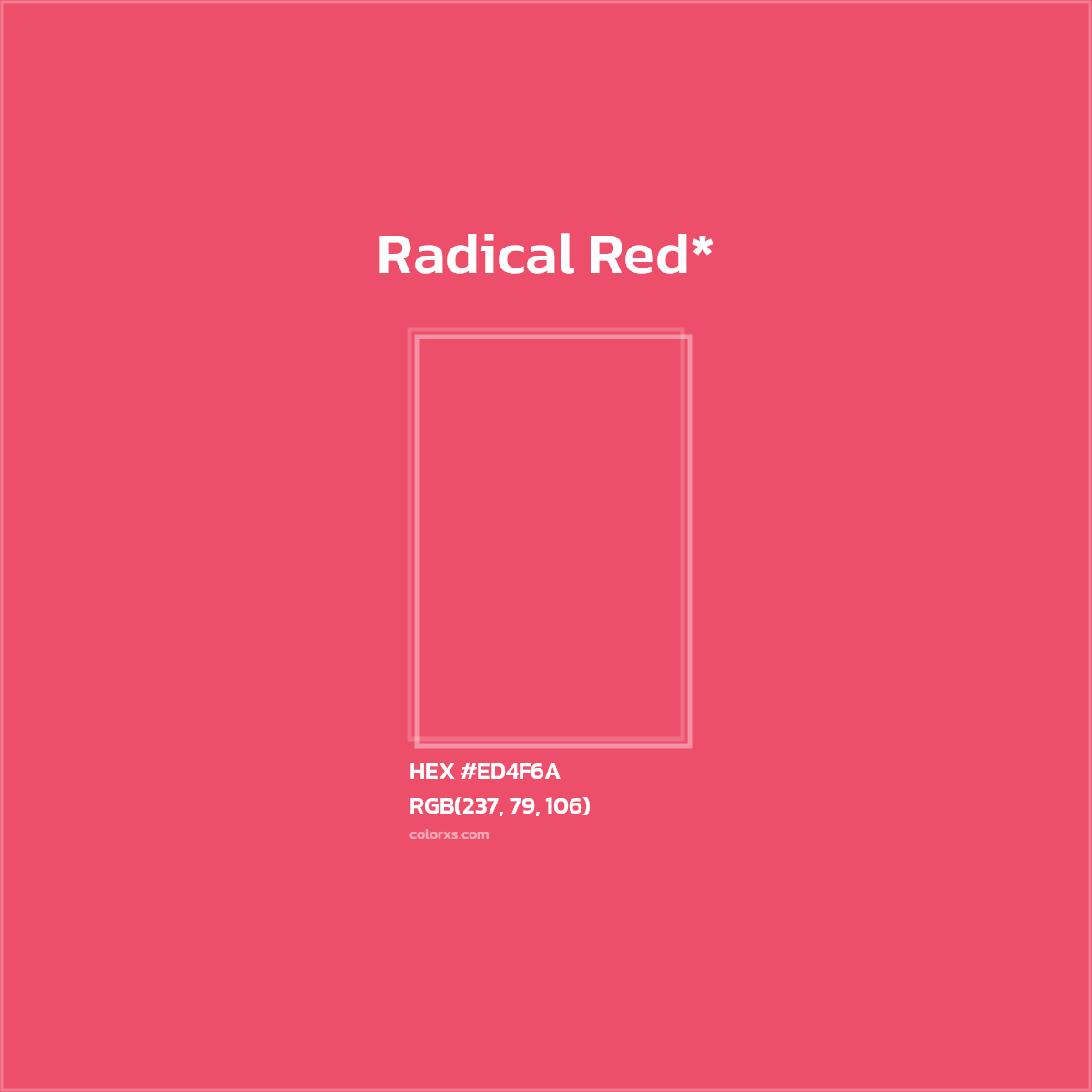 HEX #ED4F6A Color Name, Color Code, Palettes, Similar Paints, Images