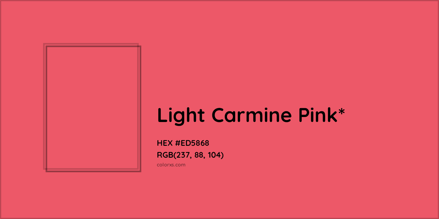 HEX #ED5868 Color Name, Color Code, Palettes, Similar Paints, Images