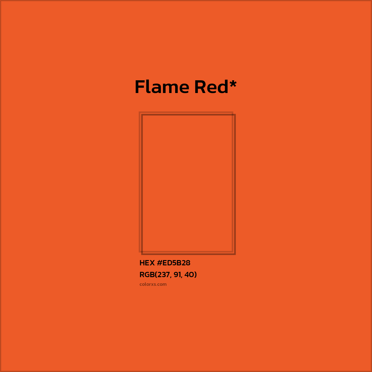 HEX #ED5B28 Color Name, Color Code, Palettes, Similar Paints, Images