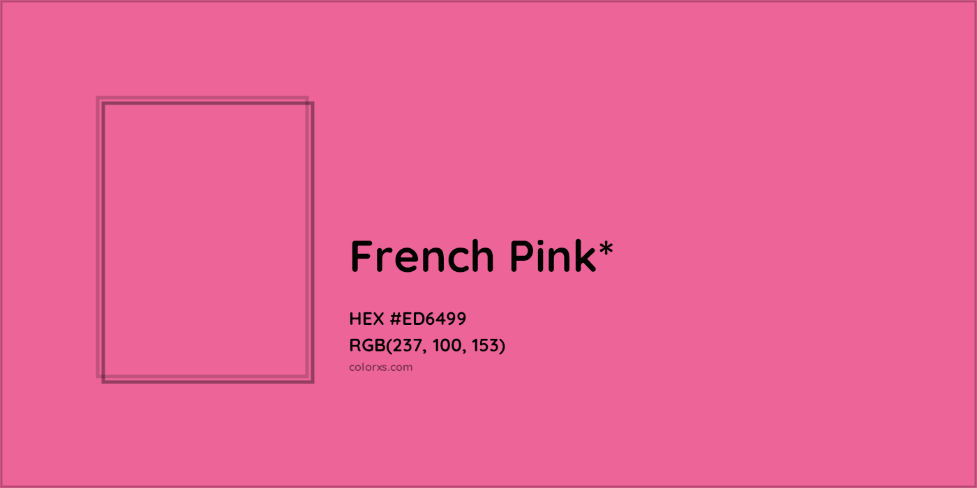 HEX #ED6499 Color Name, Color Code, Palettes, Similar Paints, Images