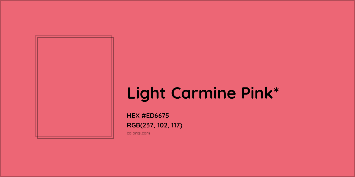 HEX #ED6675 Color Name, Color Code, Palettes, Similar Paints, Images