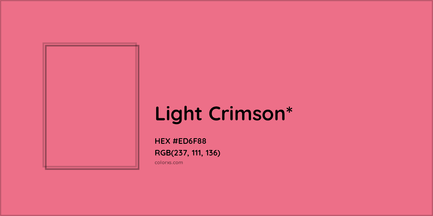 HEX #ED6F88 Color Name, Color Code, Palettes, Similar Paints, Images