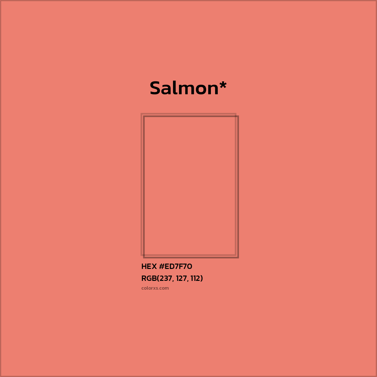 HEX #ED7F70 Color Name, Color Code, Palettes, Similar Paints, Images