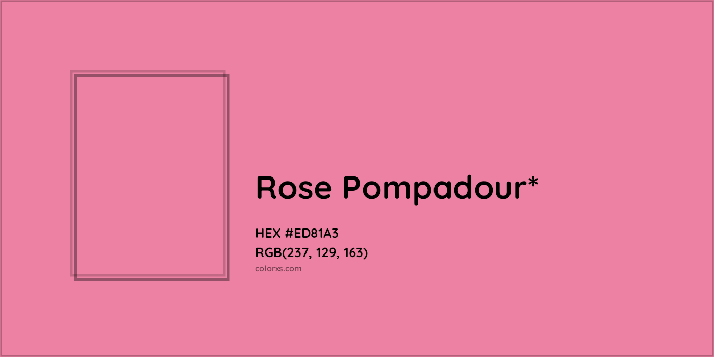 HEX #ED81A3 Color Name, Color Code, Palettes, Similar Paints, Images