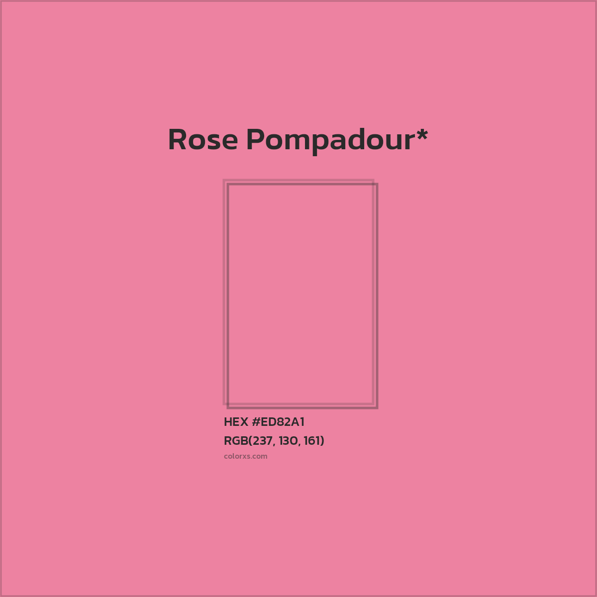 HEX #ED82A1 Color Name, Color Code, Palettes, Similar Paints, Images