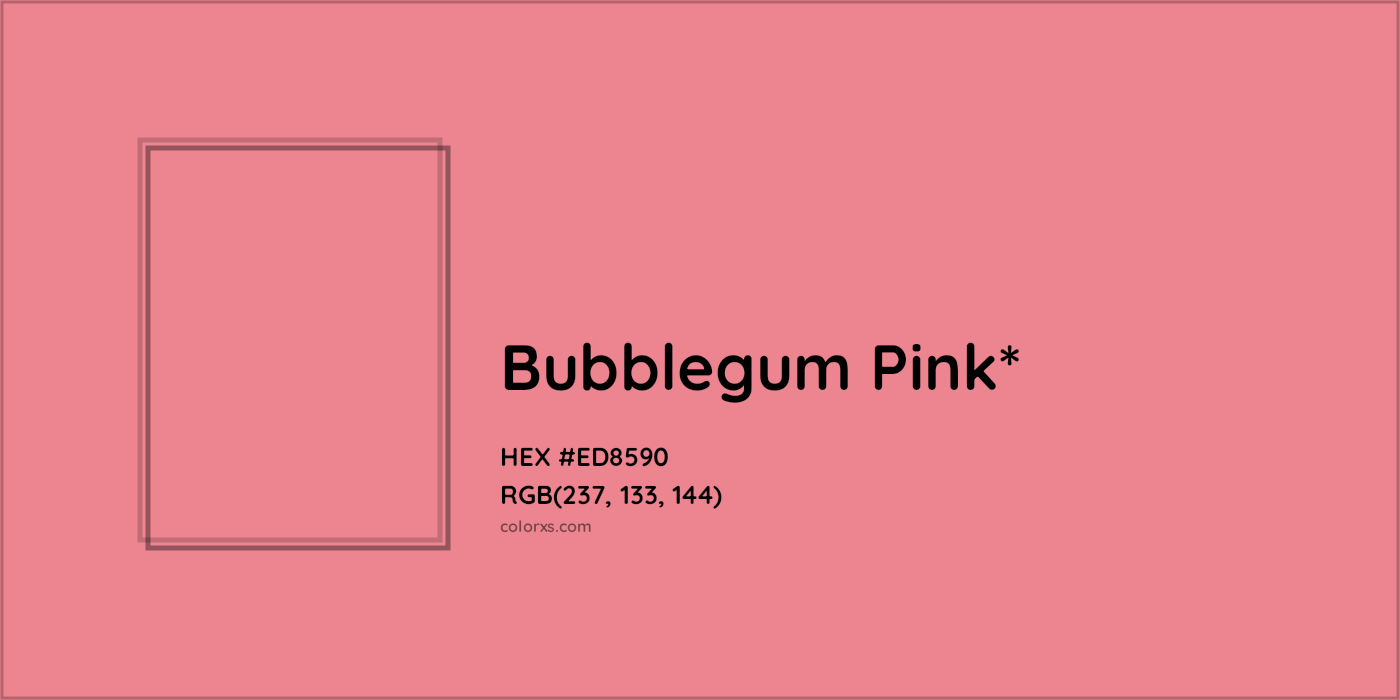 HEX #ED8590 Color Name, Color Code, Palettes, Similar Paints, Images