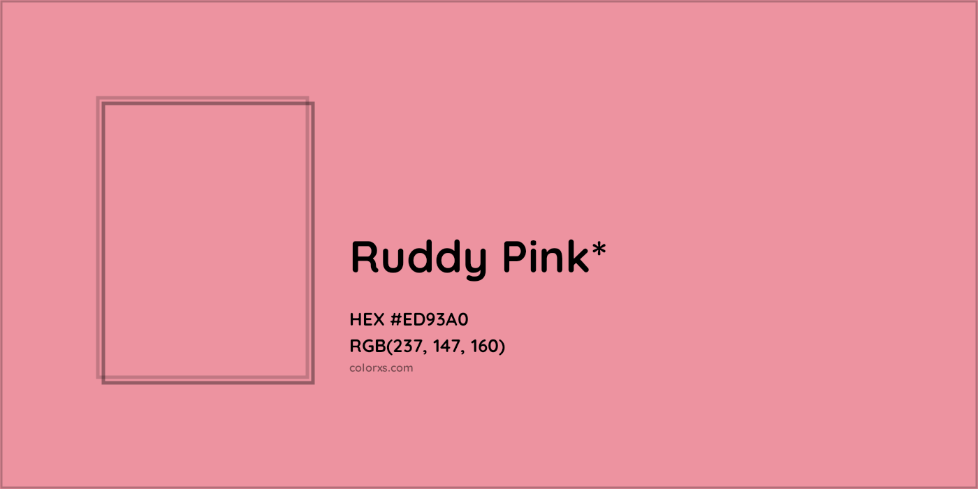 HEX #ED93A0 Color Name, Color Code, Palettes, Similar Paints, Images