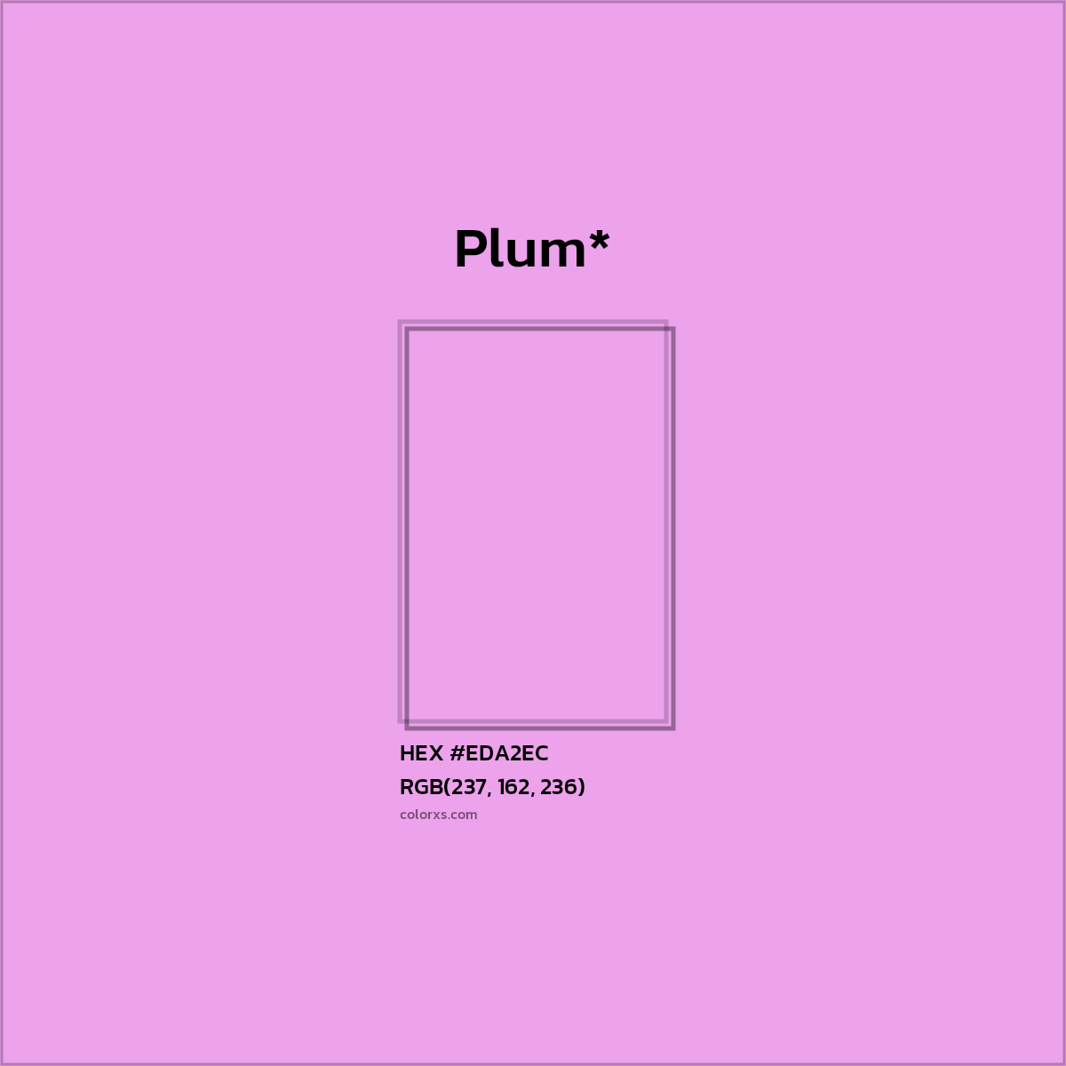 HEX #EDA2EC Color Name, Color Code, Palettes, Similar Paints, Images