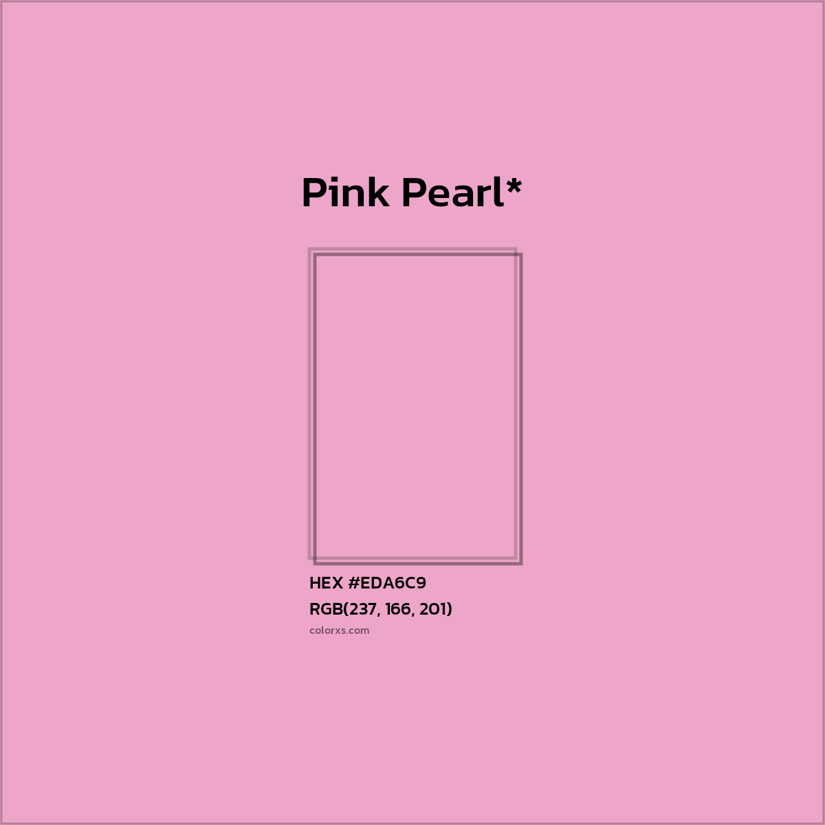 HEX #EDA6C9 Color Name, Color Code, Palettes, Similar Paints, Images