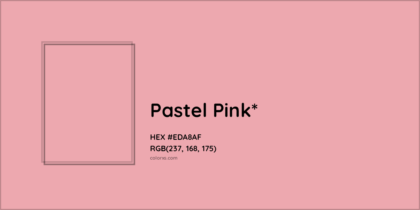 HEX #EDA8AF Color Name, Color Code, Palettes, Similar Paints, Images