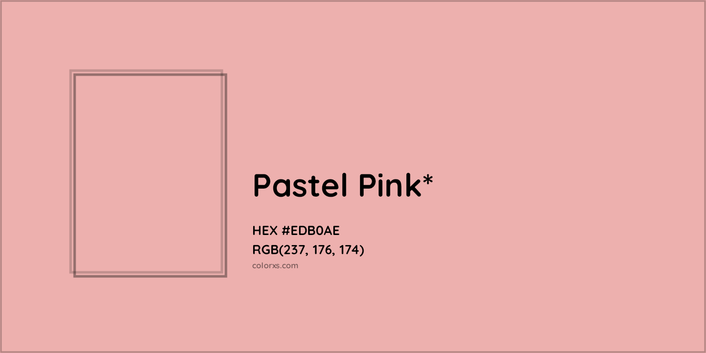 HEX #EDB0AE Color Name, Color Code, Palettes, Similar Paints, Images