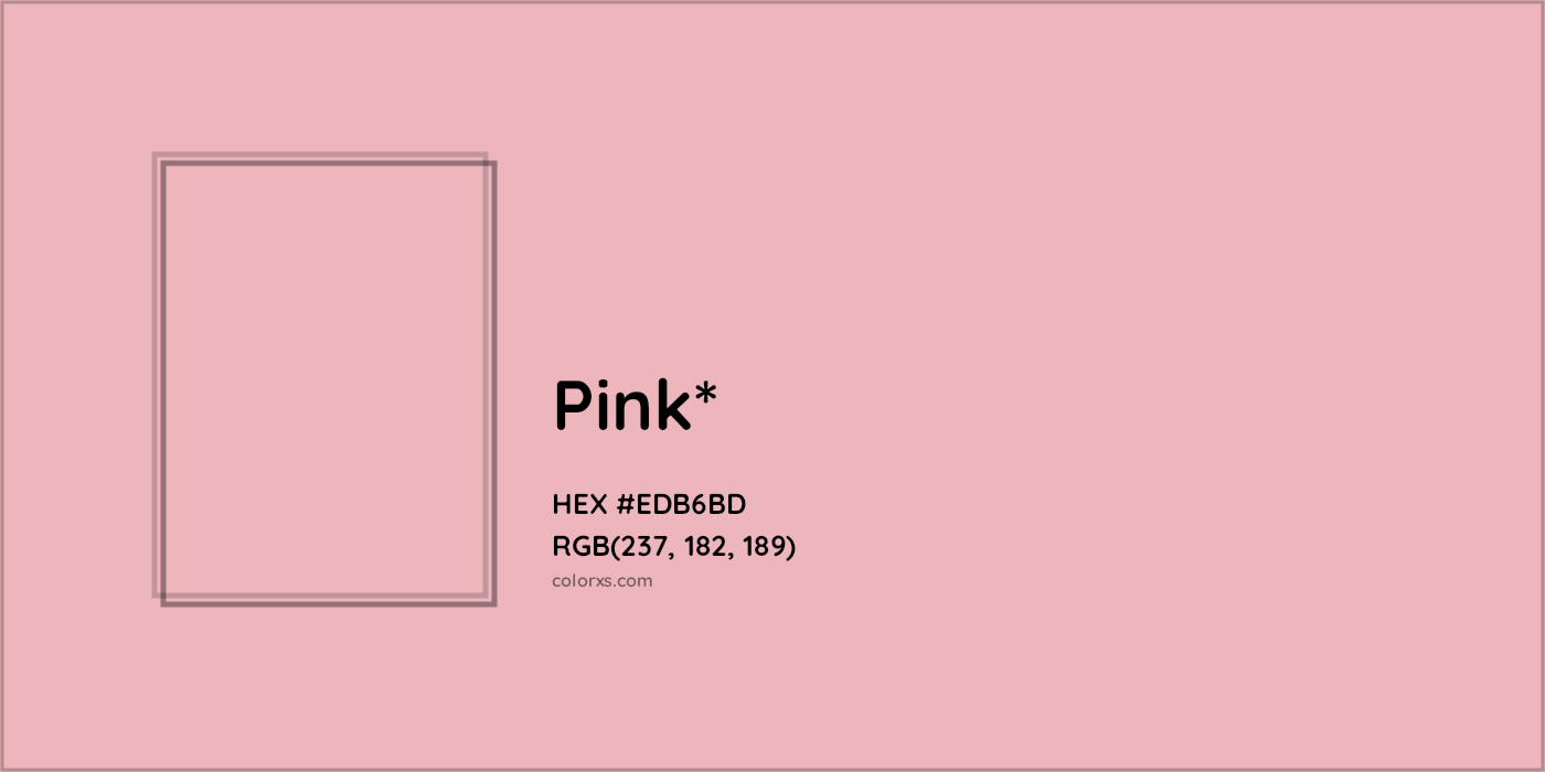 HEX #EDB6BD Color Name, Color Code, Palettes, Similar Paints, Images