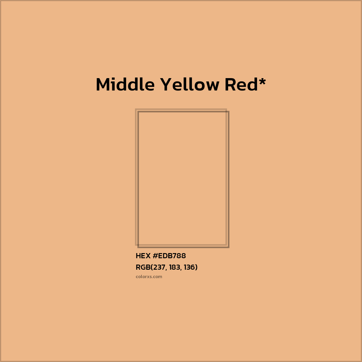 HEX #EDB788 Color Name, Color Code, Palettes, Similar Paints, Images